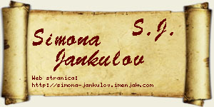 Simona Jankulov vizit kartica